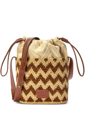 Missoni zigzag-pattern bucket bag - Brown