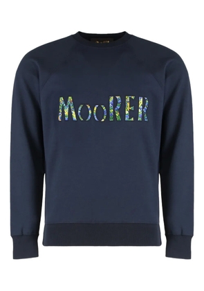 Moorer raglan-sleeve embroidered sweatshirt - Blue
