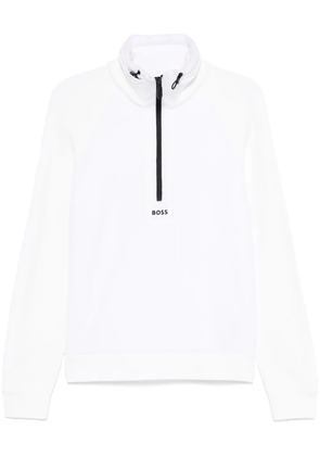 BOSS drawstring-neck sweatshirt - White