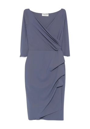 CHIARA BONI La Petite Robe Florien wrap-ruffle midi dress - Blue