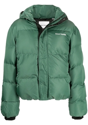 Daily Paper logo-print puffer jacket - Green
