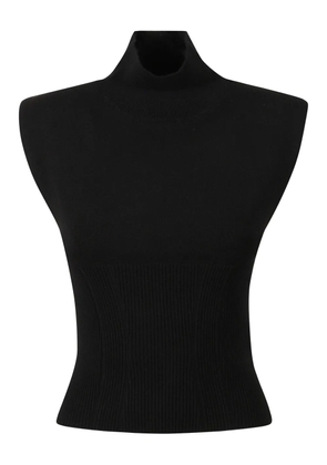 DONDUP ribbed turtleneck top - Black