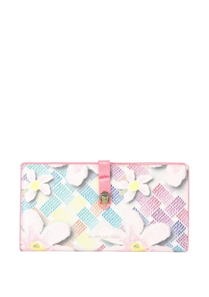 Kurt Geiger London Camden floral-appliqué wallet - White