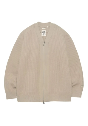 Nanamica zip-front cardigan - Neutrals