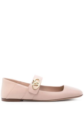 Valentino Garavani VLogo Locker Mary-Jane ballet flats - Pink
