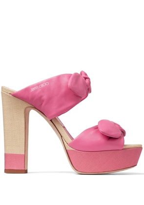 Jimmy Choo Rua 120mm platform mules - Pink