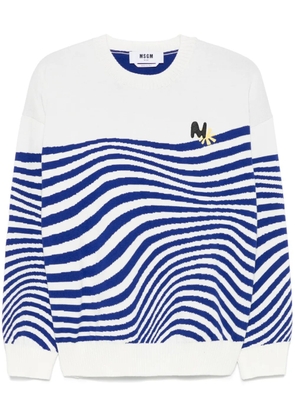 MSGM striped sweater - White