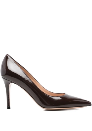 Gianvito Rossi 85mm leather pumps - Brown