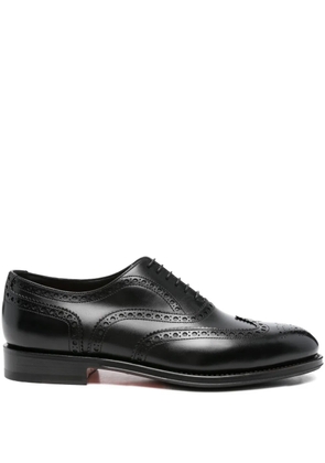 Santoni perforated leather oxford shoes - Black