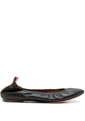 Lanvin leather ballerina shoes - Black