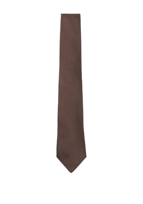 Dell'oglio textured tie - Brown