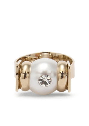 Genny faux-pearl ring - Gold