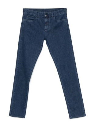 Canali logo-patch jeans - Blue