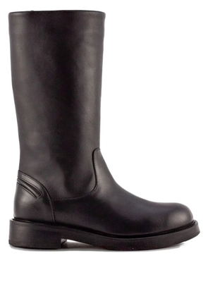 Julie Dee leather round-toe boots - Brown