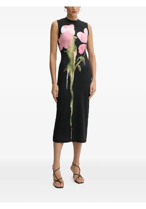 Stine Goya floral-print sleeveless midi dress - Black