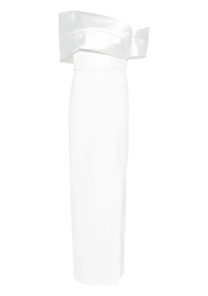 Solace London Alexis off-shoulder maxi dress - White