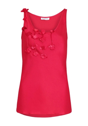 Gloria Coelho flower-embellished blouse - Red