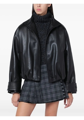 Durazzi Milano leather bomber jacket - Black