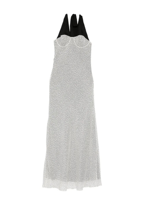 SIR. Lisander polka-dot halterneck dress - White