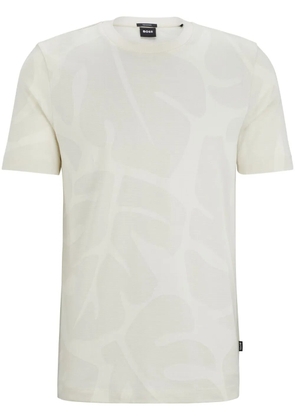 BOSS cotton jacquard T-shirt - Neutrals