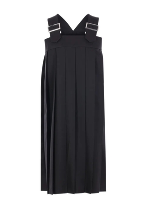 Comme Des Garçons pleated buckled dress - Black
