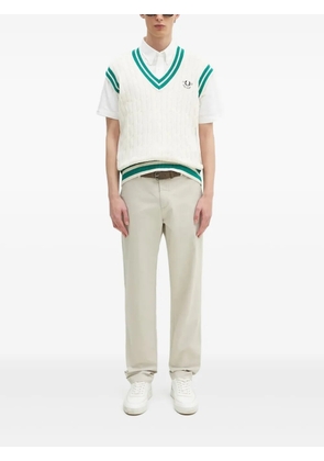 Fred Perry cable-knit V-neck sweater vest - Neutrals