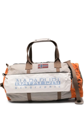 Napapijri logo-print holdall bag - Brown