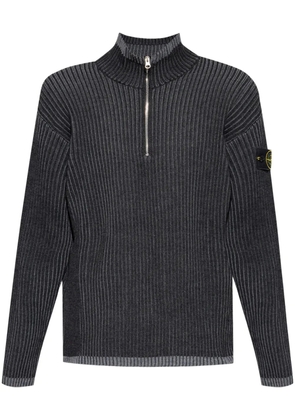 Stone Island quarter-zip cardigan - Grey