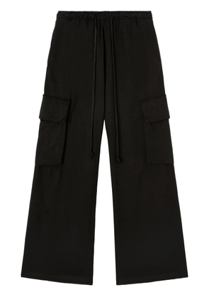 Palm Angels wide-leg cotton cargo trousers - Black