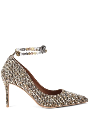 Kurt Geiger London Belgravia crystal-embellished pumps - 'BEIGE COMBINATION'