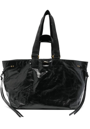 ISABEL MARANT Wardy crinkled-finish tote bag - Black