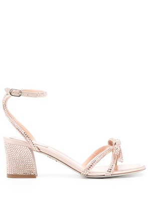René Caovilla crystal embellishment sandals - Neutrals