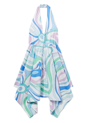PUCCI Marmo-print cotton minidress - Blue
