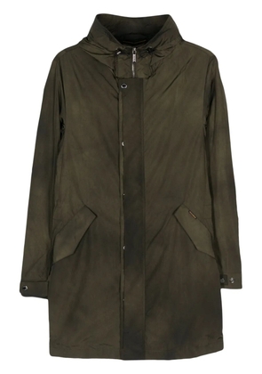 Moorer hooded midi raincoat - Green