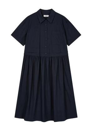 TOMBOY pocket shirt flared mini dress - Blue