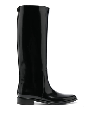 Saint Laurent Hunt 25mm leather boots - Black