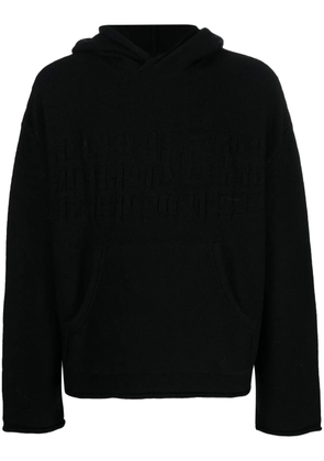 MM6 Maison Margiela number-motif knitted hoodie - Black