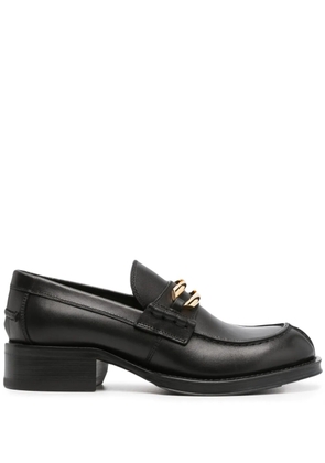 Lanvin buckled leather loafers - Black