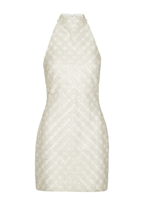ROTATE BIRGER CHRISTENSEN sequinned halterneck dress - White