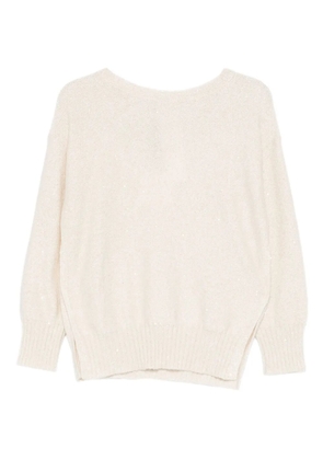MONOCHROME Ennio sequin crewneck sweater - Neutrals