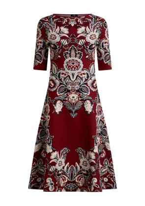 ETRO jacquard floral midi dress - Red