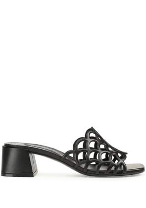 Sergio Rossi 45mm Mermaid leather mules - Black