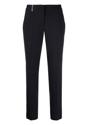 Peserico slim fit cropped trousers - Blue