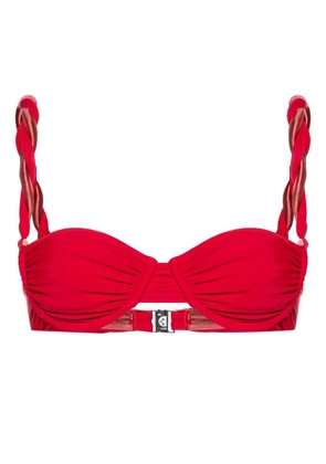 Isa Boulder Chunky Rope underwire bikini top - Red