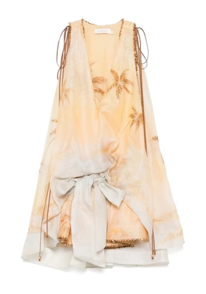 ZIMMERMANN Balance Plunge mini dress - Yellow