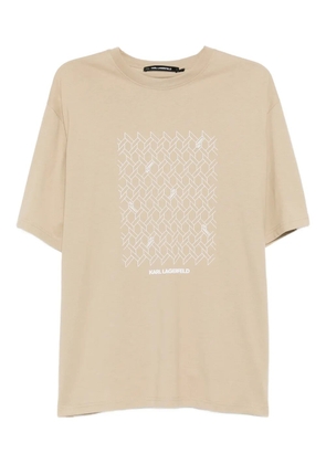 Karl Lagerfeld geometric-print crew-neck T-shirt - Neutrals