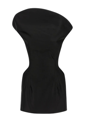Magda Butrym asymmetrical sculpted cotton mini dress - Black