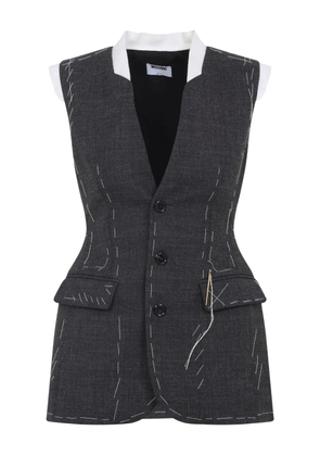 Moschino tailored stitching-detail gilet - Grey