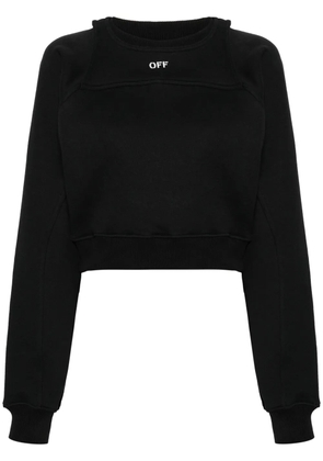 Off-White cropped layered sweatshirt - Black