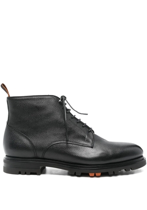 Santoni Logan lace-up boots - N01 BLACK